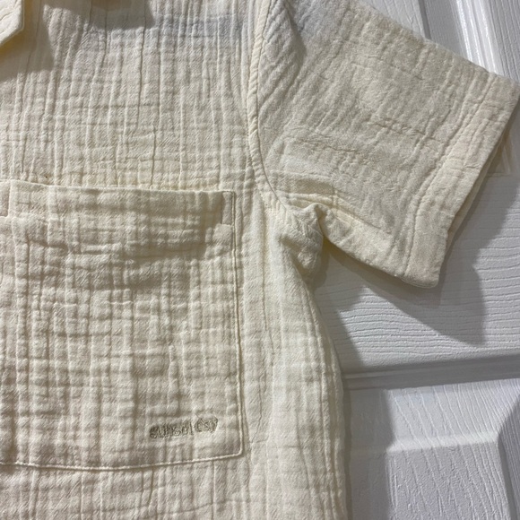 Zara Kids Cream Button Down Shirt - Picture 3 of 5